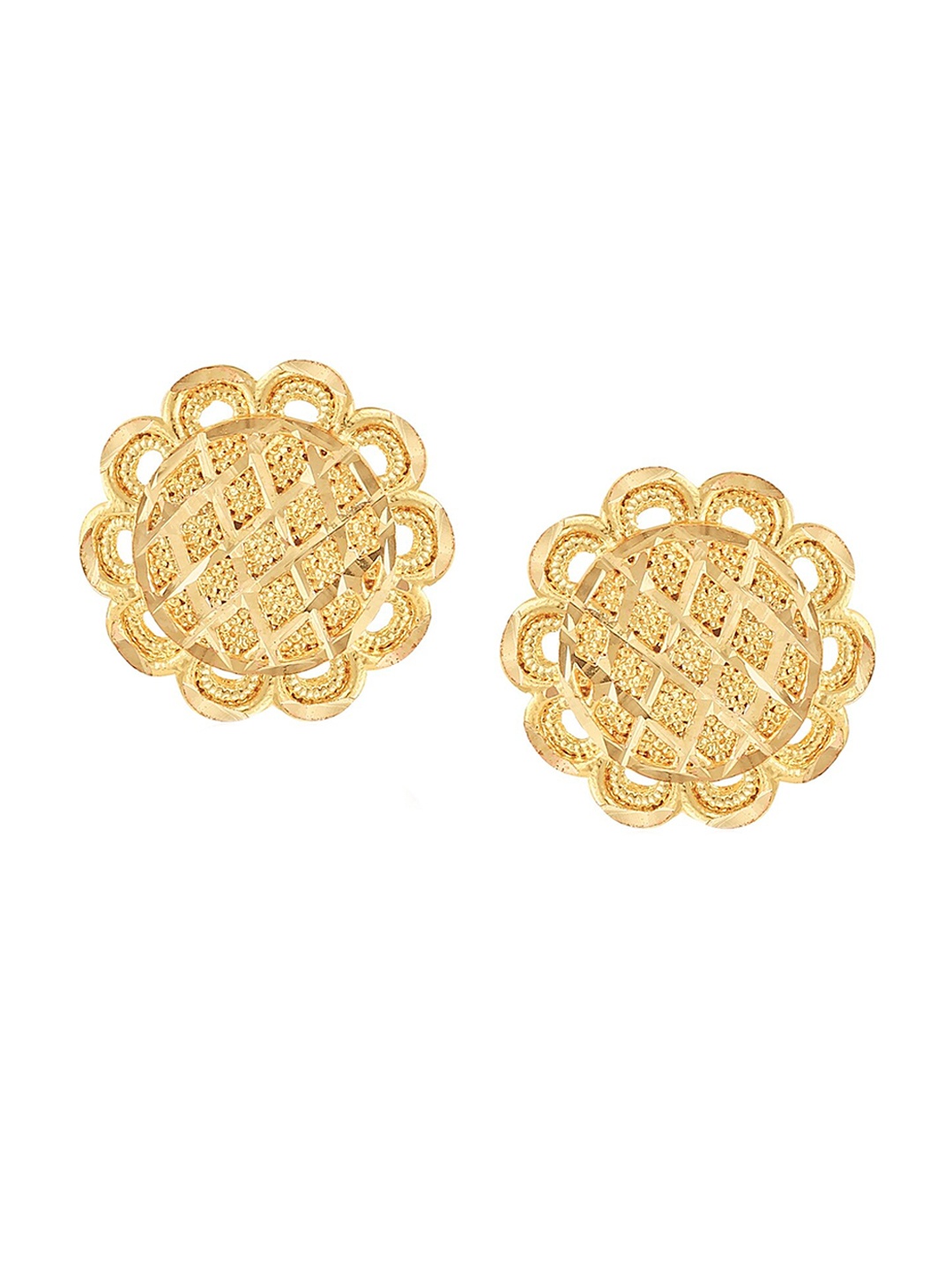

Vighnaharta Gold-Plated Floral Studs Earrings