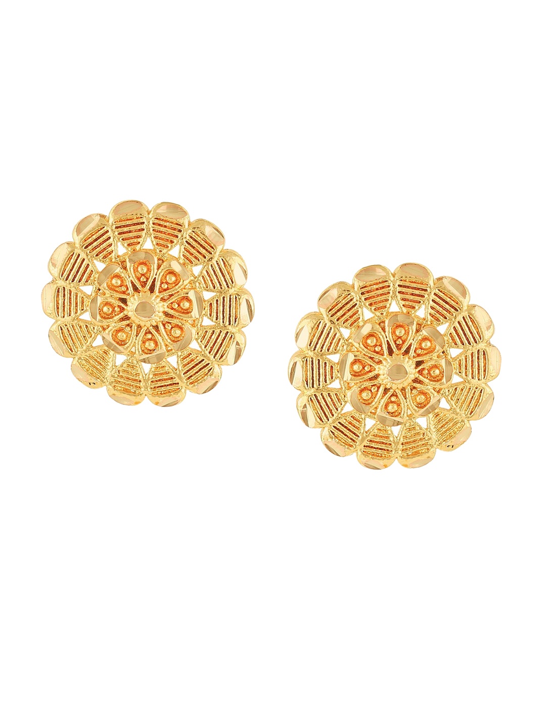 

Vighnaharta Gold-Plated Floral Studs Earrings