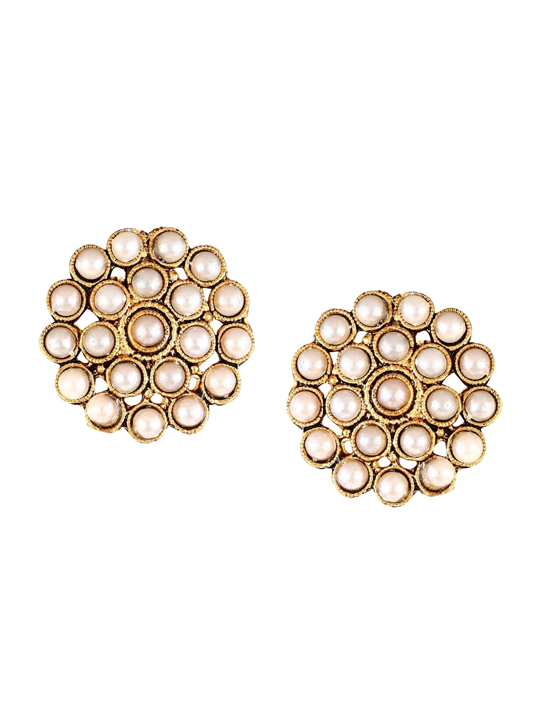 

Vighnaharta Gold-Plated Floral Studs Earrings