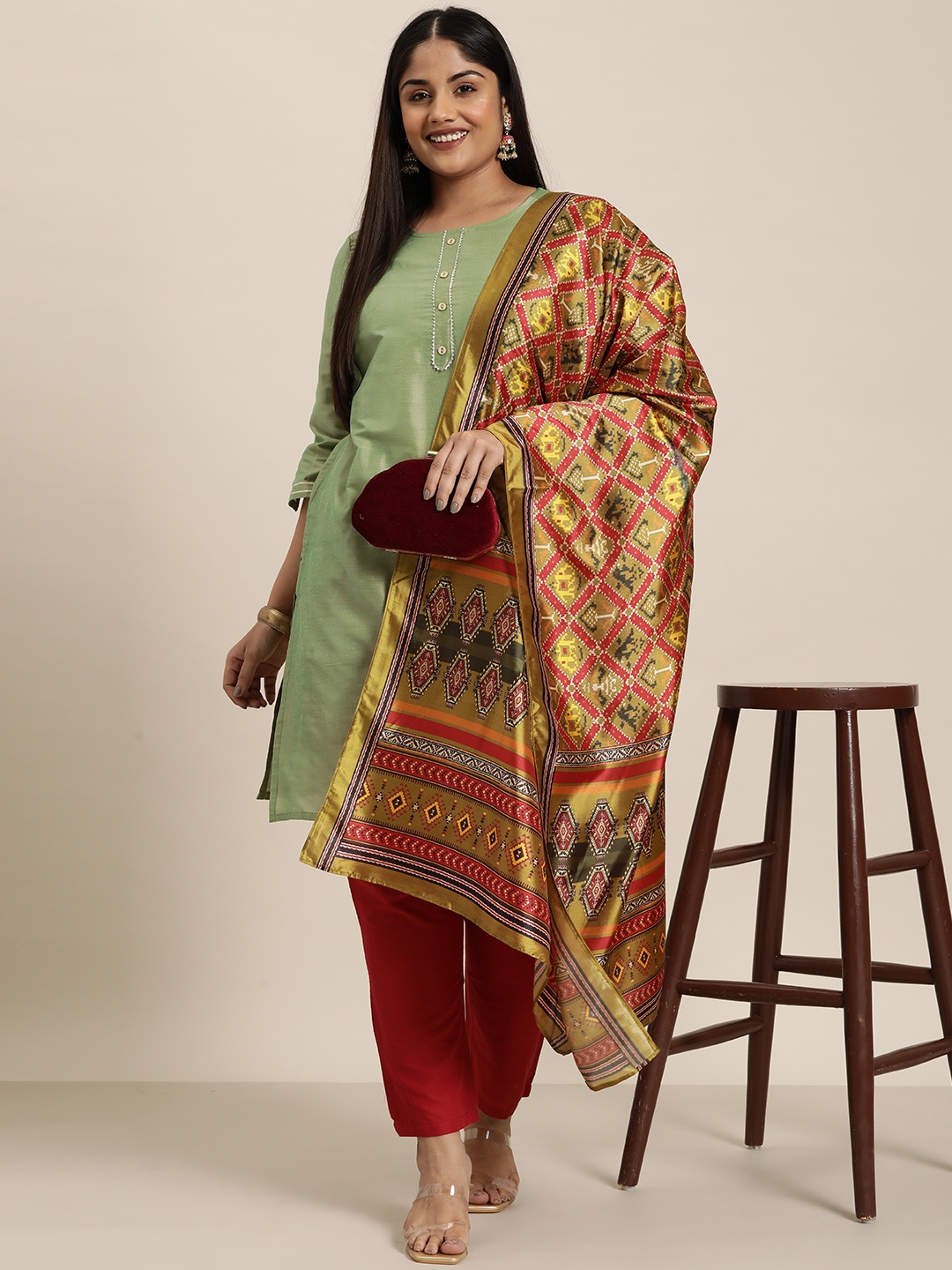 

Sztori Ethnic Motifs Printed Dupatta, Multi