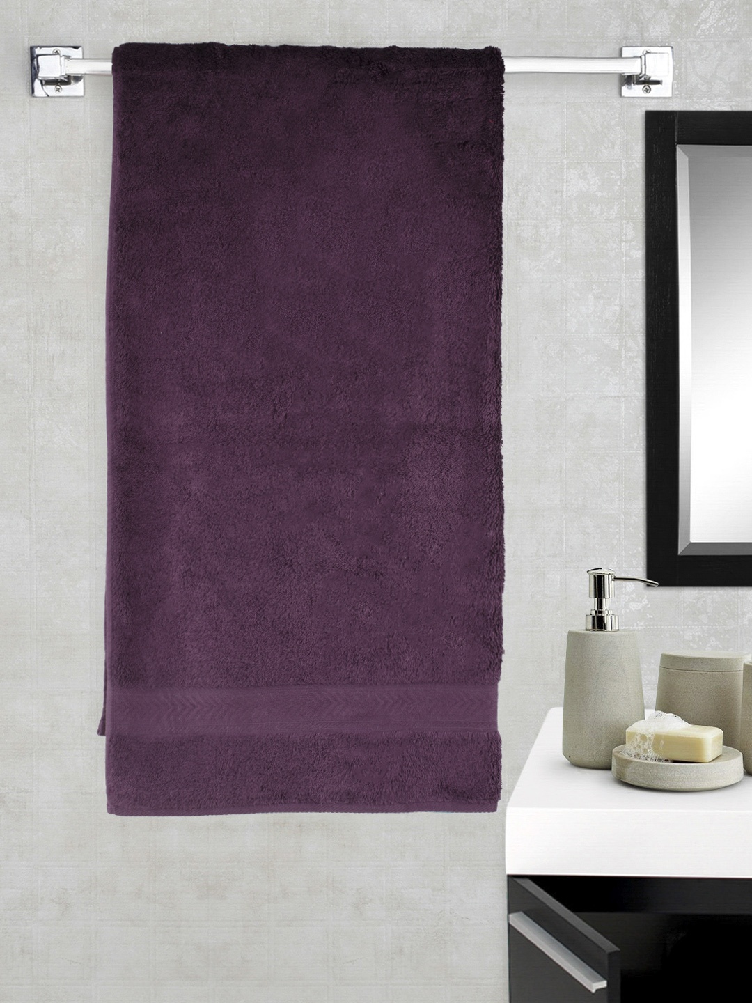 

Turkish Bath Puple Cotton Bath Towel, Purple