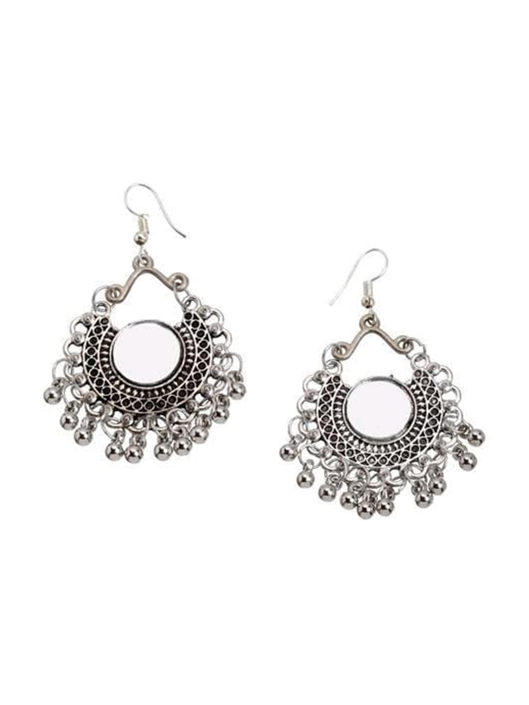 

Samridhi DC Silver-Plated & Beaded Oxidised Jewellery Set