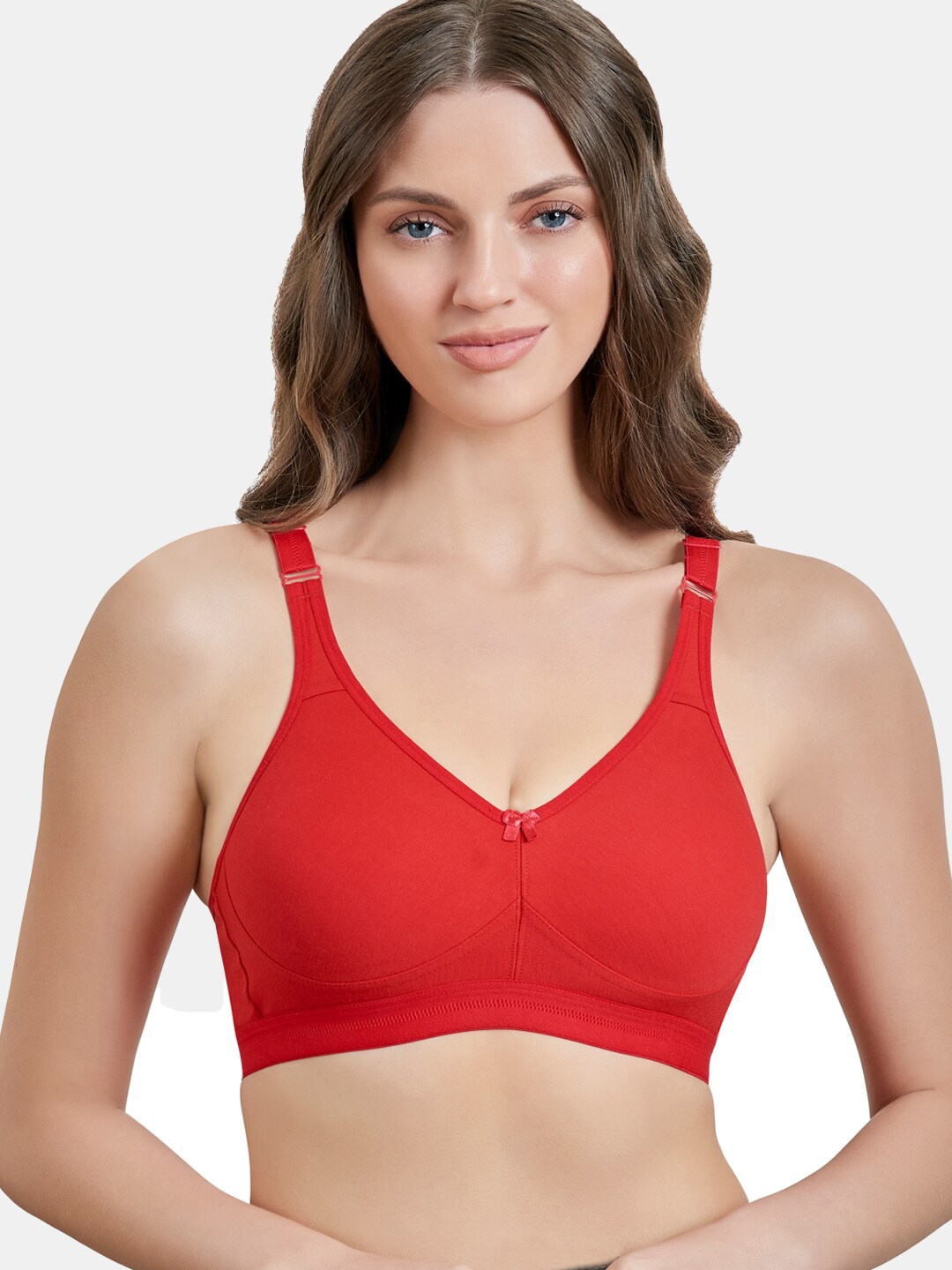

MAROON Full Coverage All Day Comfort Seamless Cotton T-shirt Bra, Red