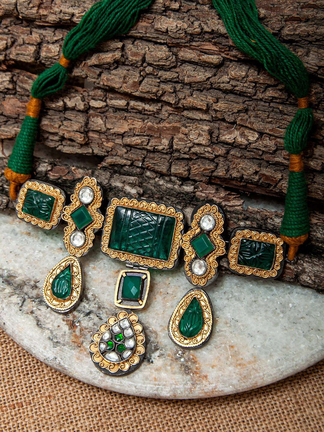 

Neeta Boochra Sterling Silver Gold-Plated Necklace