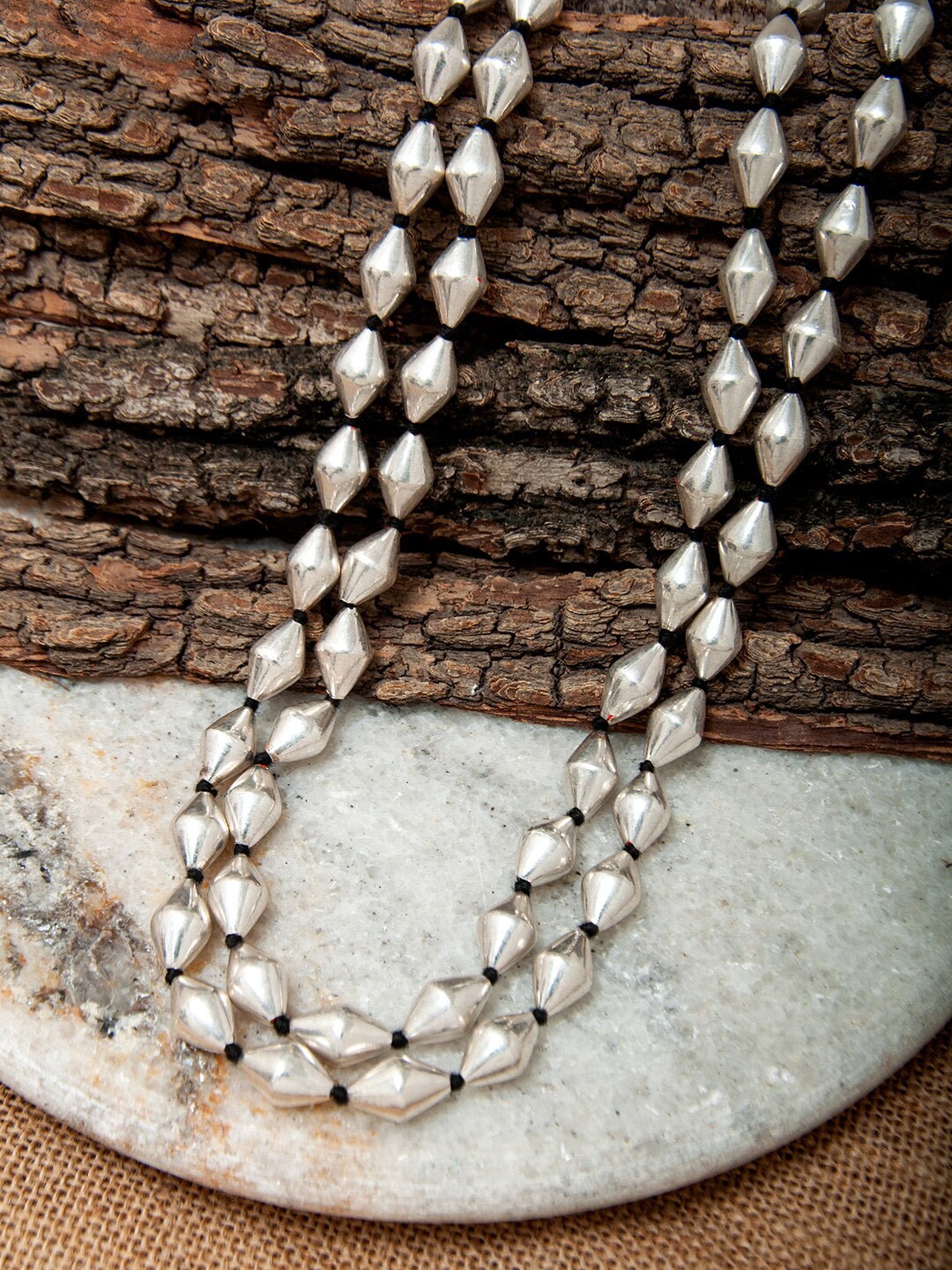

Neeta Boochra Sterling Silver-Plated Layered Necklace
