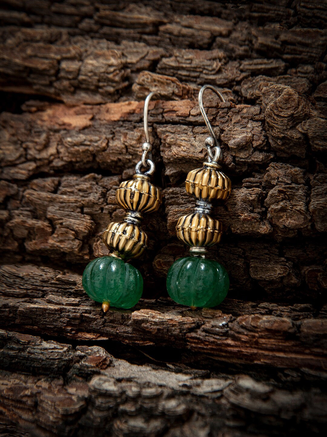 

Neeta Boochra Gold-Plated Contemporary Drop Earrings