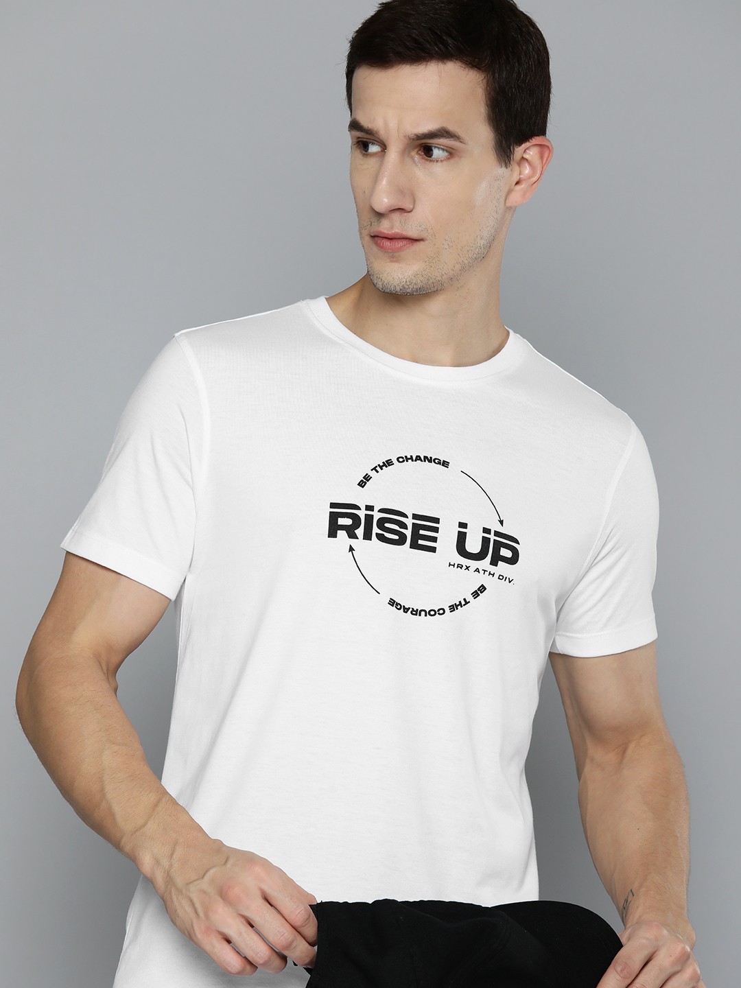 

HRX by Hrithik Roshan Men Typography Printed T-shirt, White
