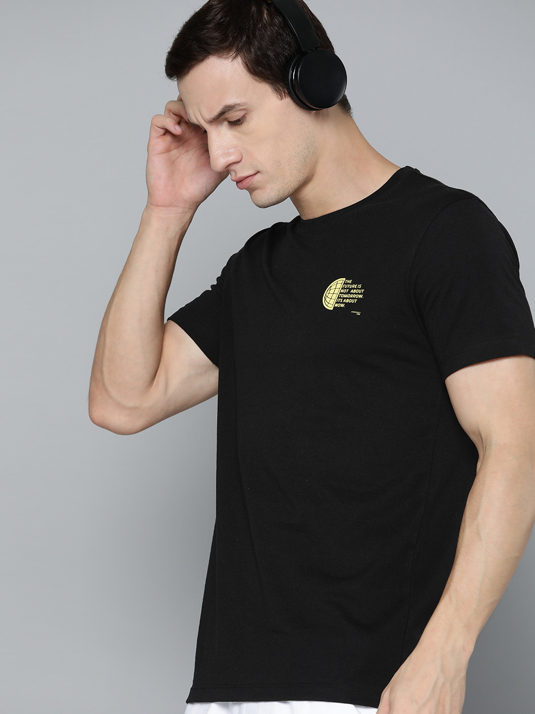 

HRX by Hrithik Roshan Round Neck Lifestyle T-shirt, Black