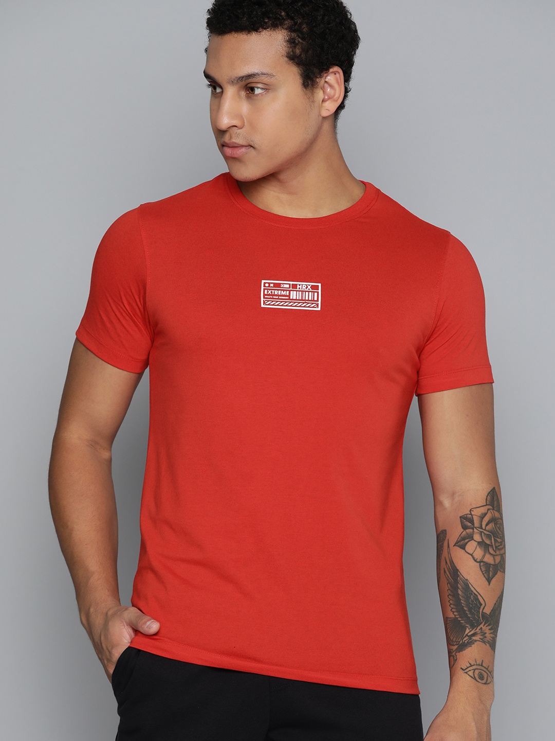 

HRX by Hrithik Roshan Printed Lifestyle T-shirt, Red
