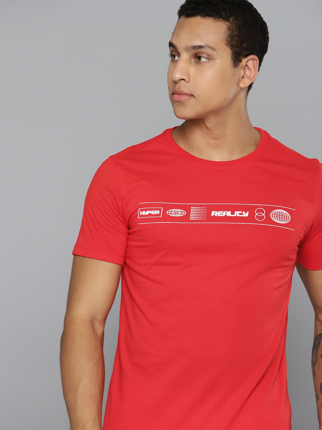 

HRX by Hrithik Roshan Men Solid T-shirt, Red