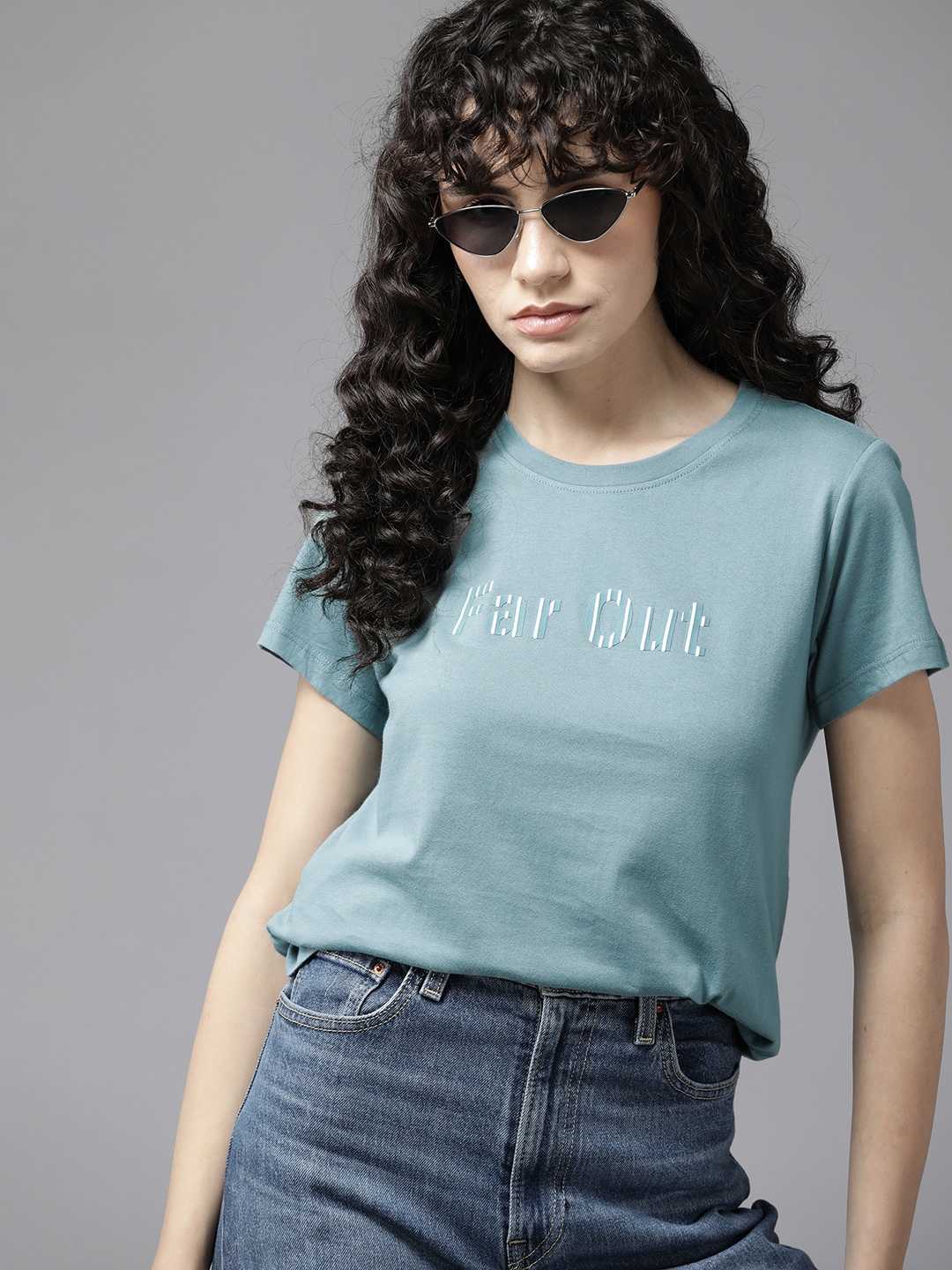 

The Roadster Lifestyle Co. Typography Printed T-shirt, Blue