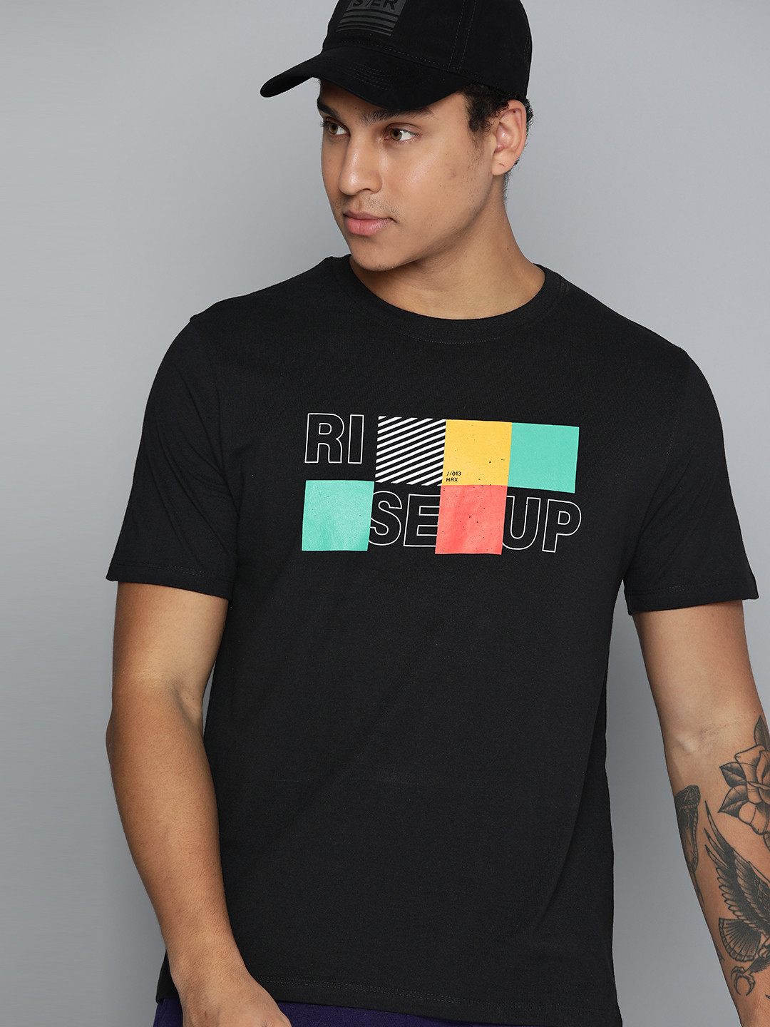 

HRX by Hrithik Roshan Printed Lifestyle T-shirt, Black