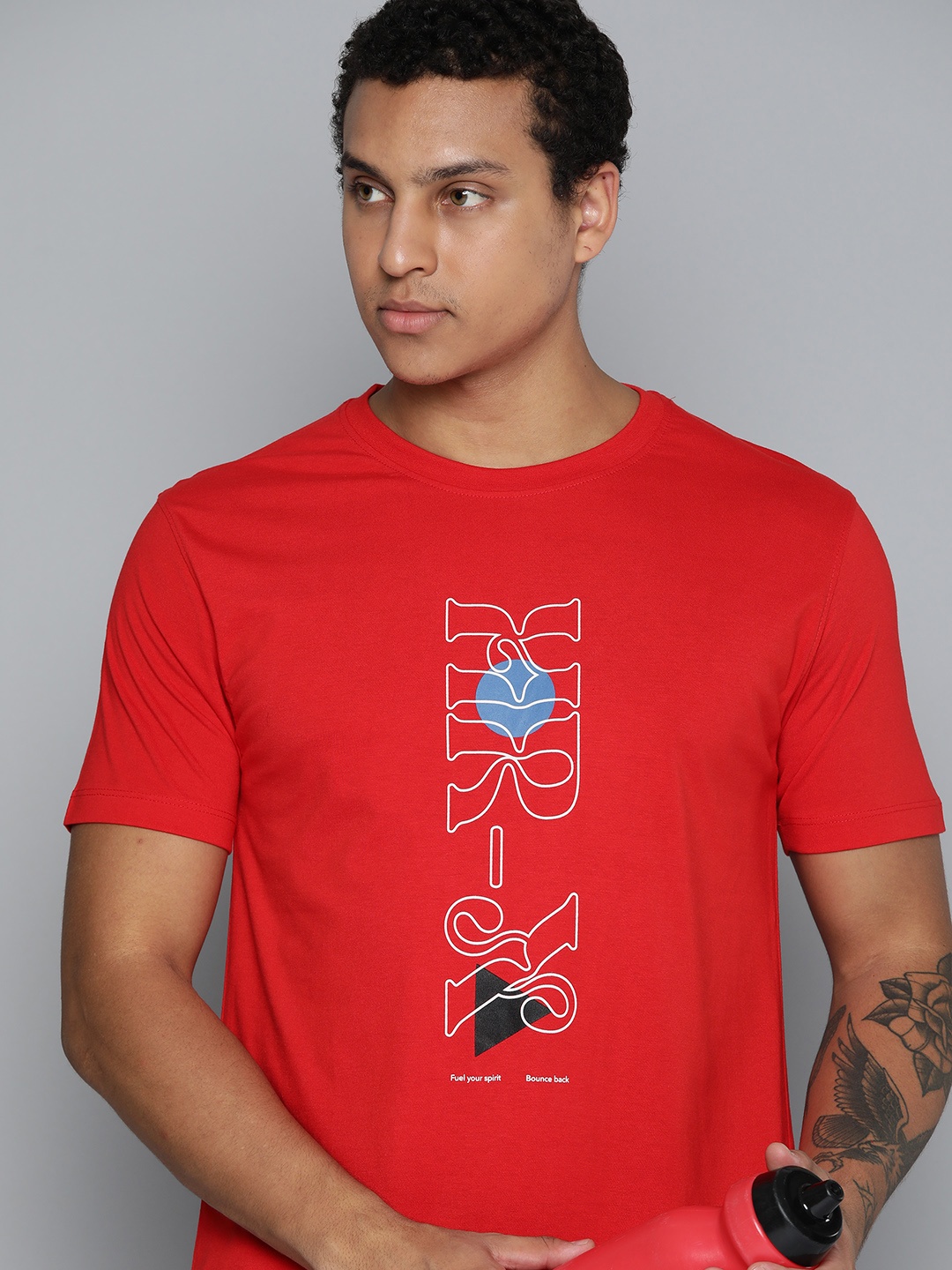 

HRX by Hrithik Roshan Typography Printed Casual T-shirt, Red