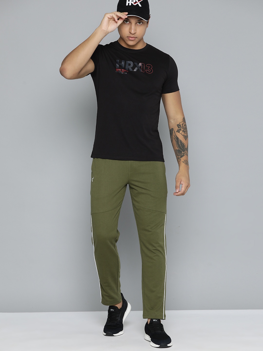 

HRX by Hrithik Roshan Men Brand Logo Printed T-shirt, Black