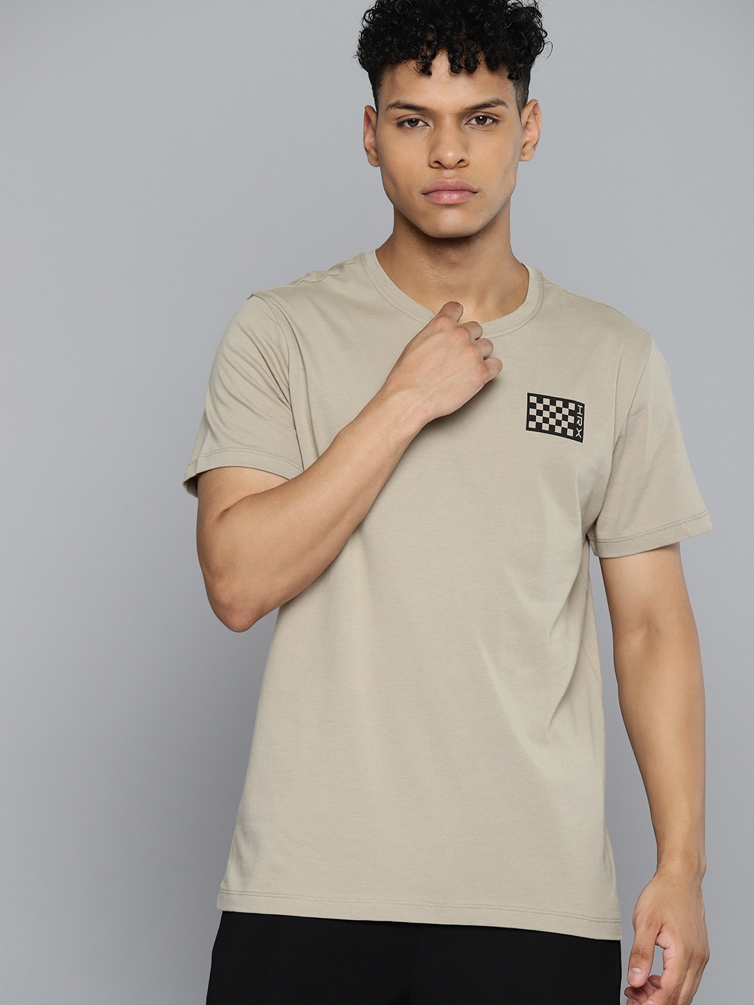 

HRX by Hrithik Roshan Pure Cotton Lifestyle T-shirt, Beige