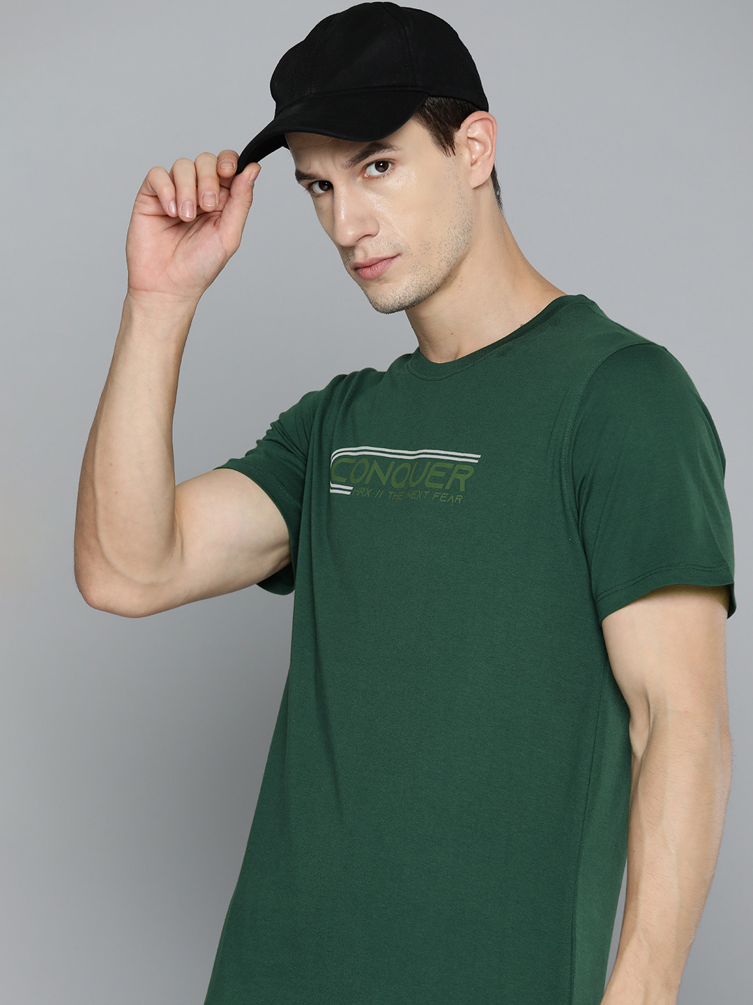 

HRX by Hrithik Roshan Men Typography Printed T-shirt, Green