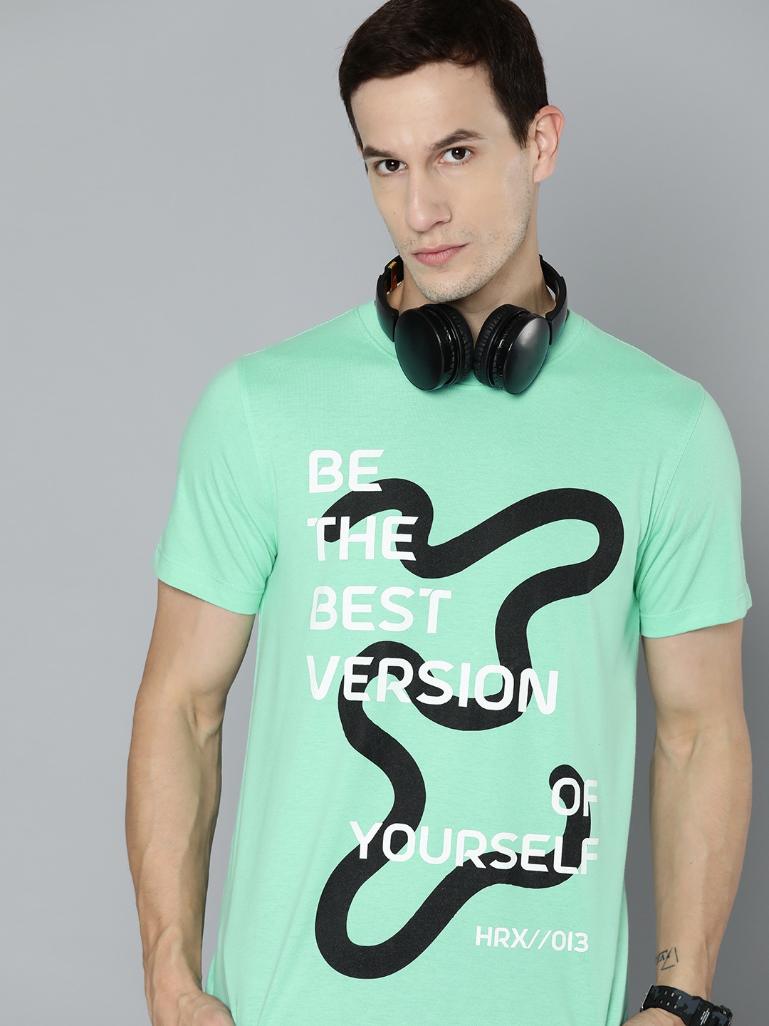 

HRX by Hrithik Roshan Men Typography Printed T-shirt, Green