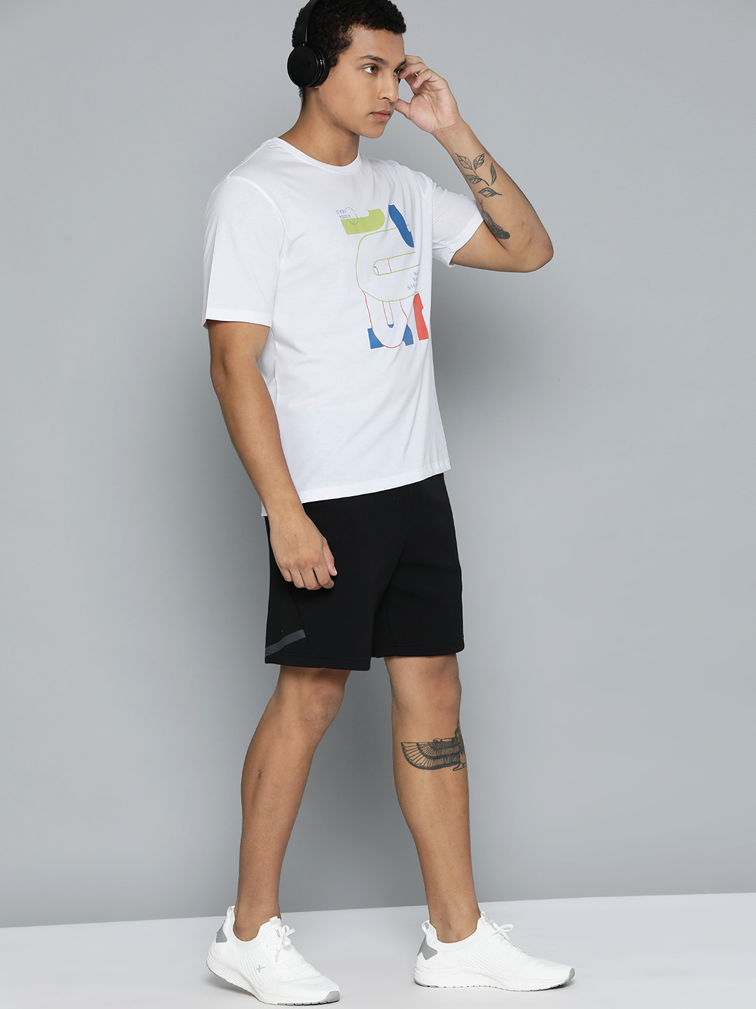 

HRX by Hrithik Roshan Men Geometric Print T-shirt, White