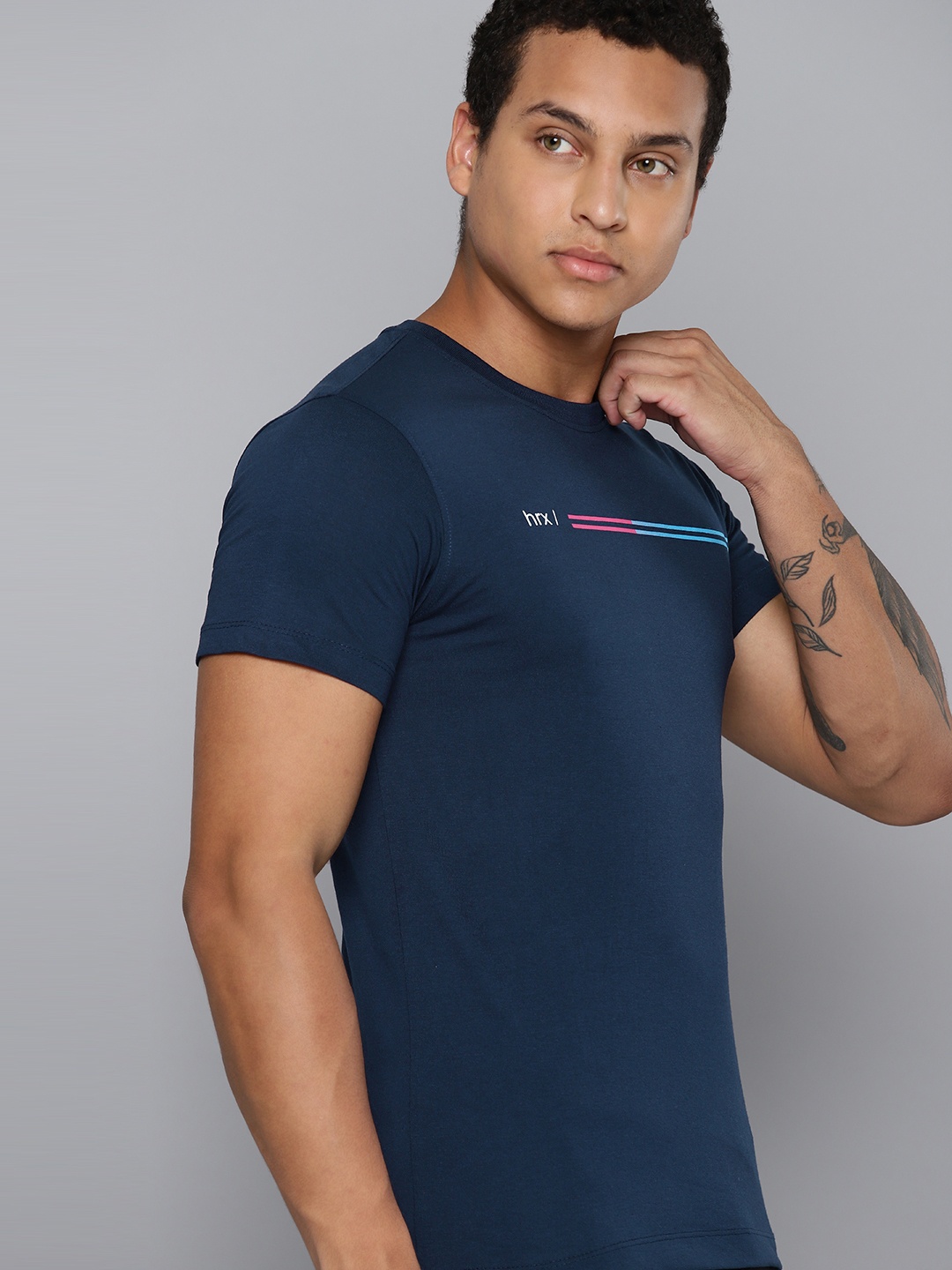 

HRX by Hrithik Roshan Rapid-Dry Lifestyle T-shirt, Navy blue