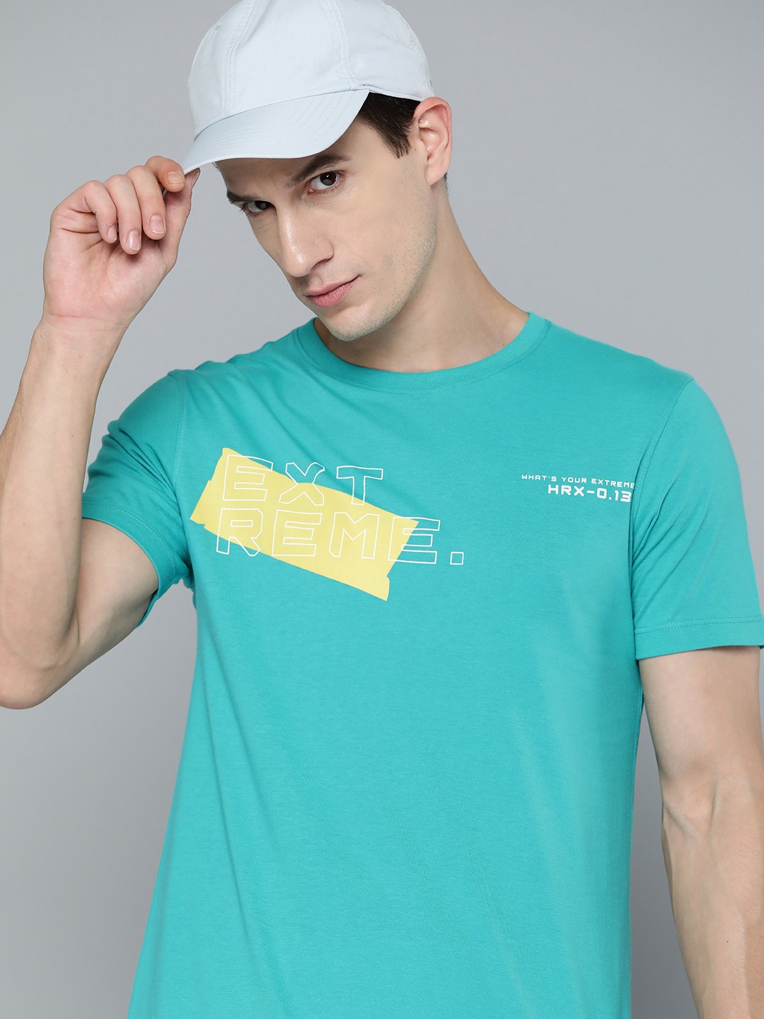 

HRX by Hrithik Roshan Regular Fit Printed Detail Casual T-shirt, Blue
