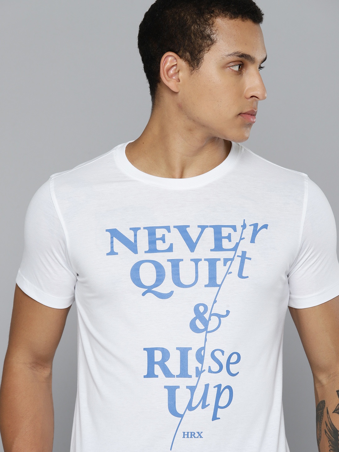 

HRX by Hrithik Roshan Men Typography Printed T-shirt, White