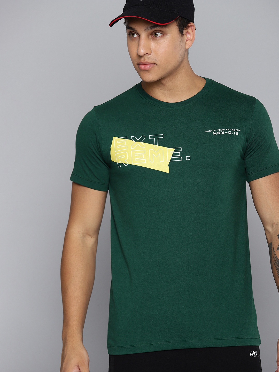 

HRX by Hrithik Roshan Men Typography Printed T-shirt, Green