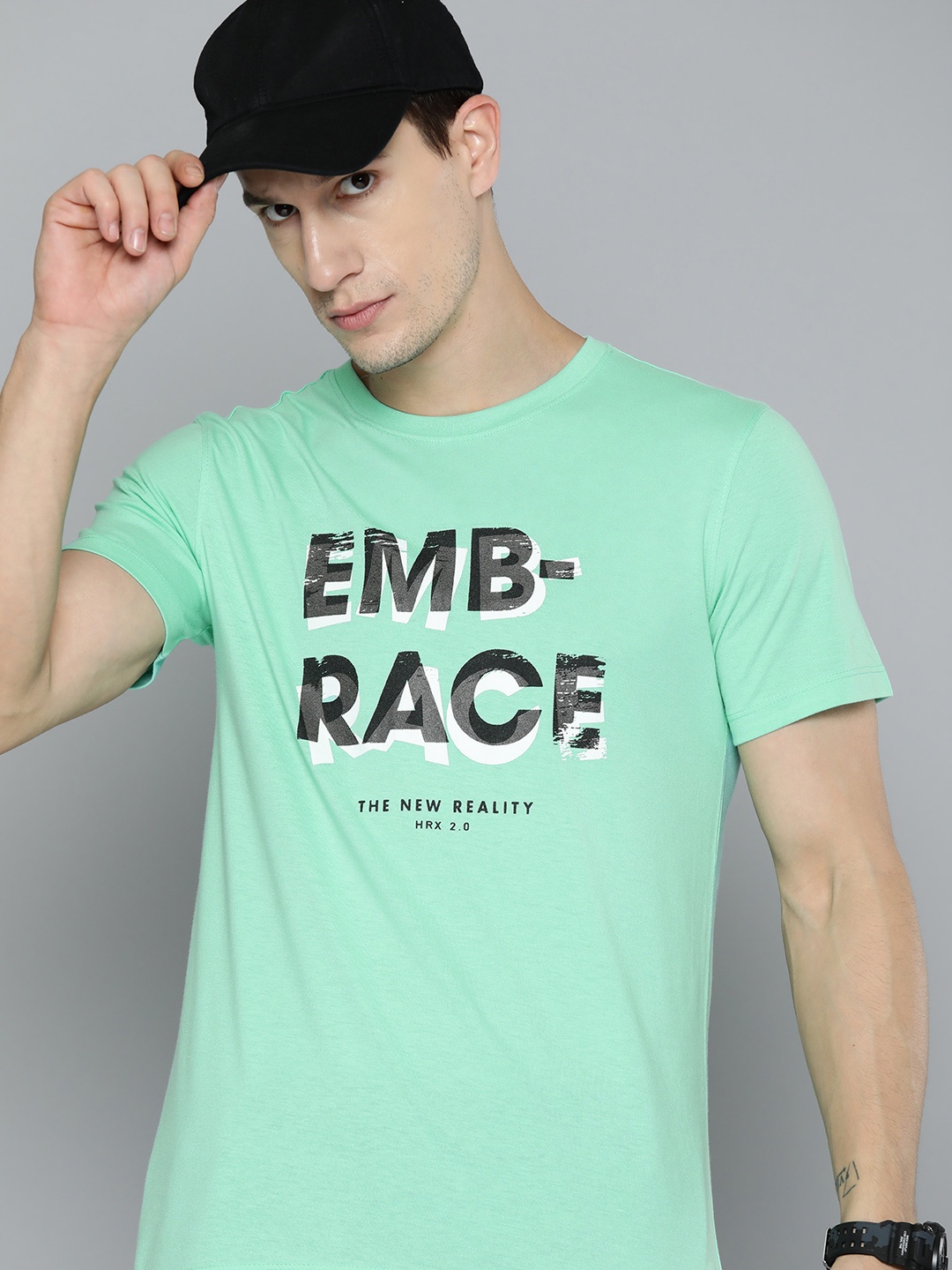 

HRX by Hrithik Roshan Men Typography Printed T-shirt, Green