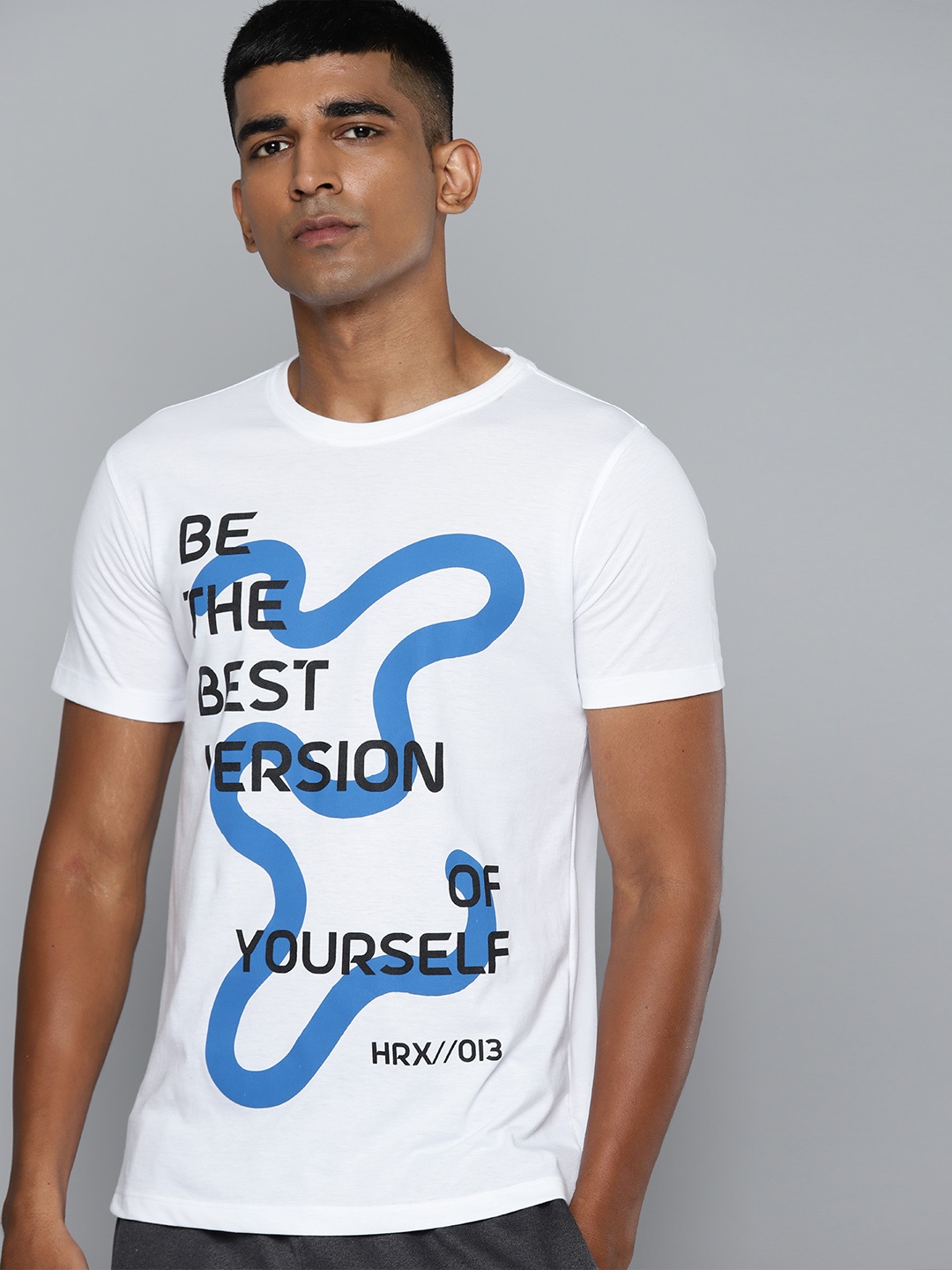 

HRX by Hrithik Roshan Typography Print Rapid-Dry Lifestyle T-shirt, White