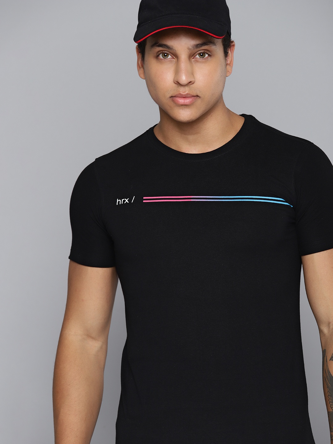 

HRX by Hrithik Roshan Rapid-Dry Lifestyle T-shirt, Black