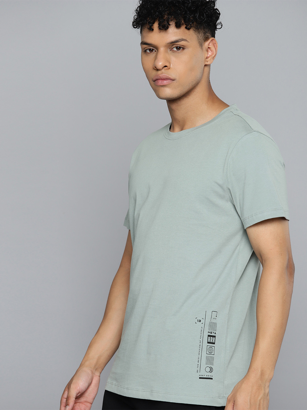 

HRX by Hrithik Roshan Pure Cotton T-shirt, Green