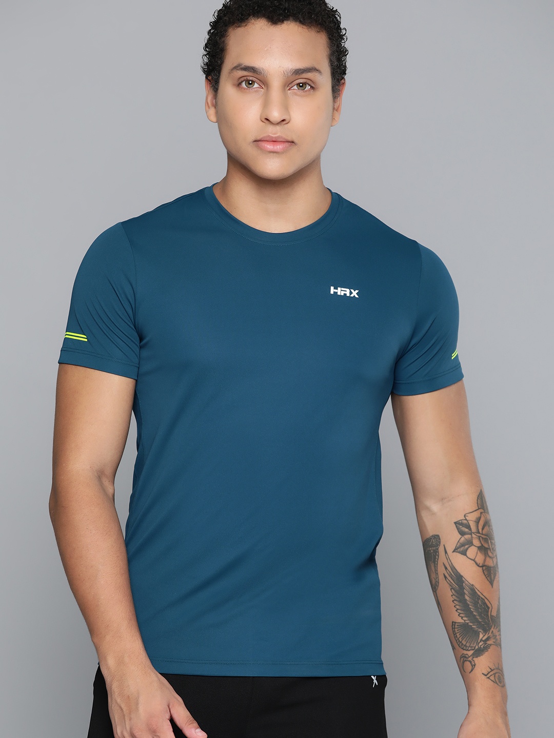 

HRX by Hrithik Roshan Rapid-Dry Training T-shirt, Teal