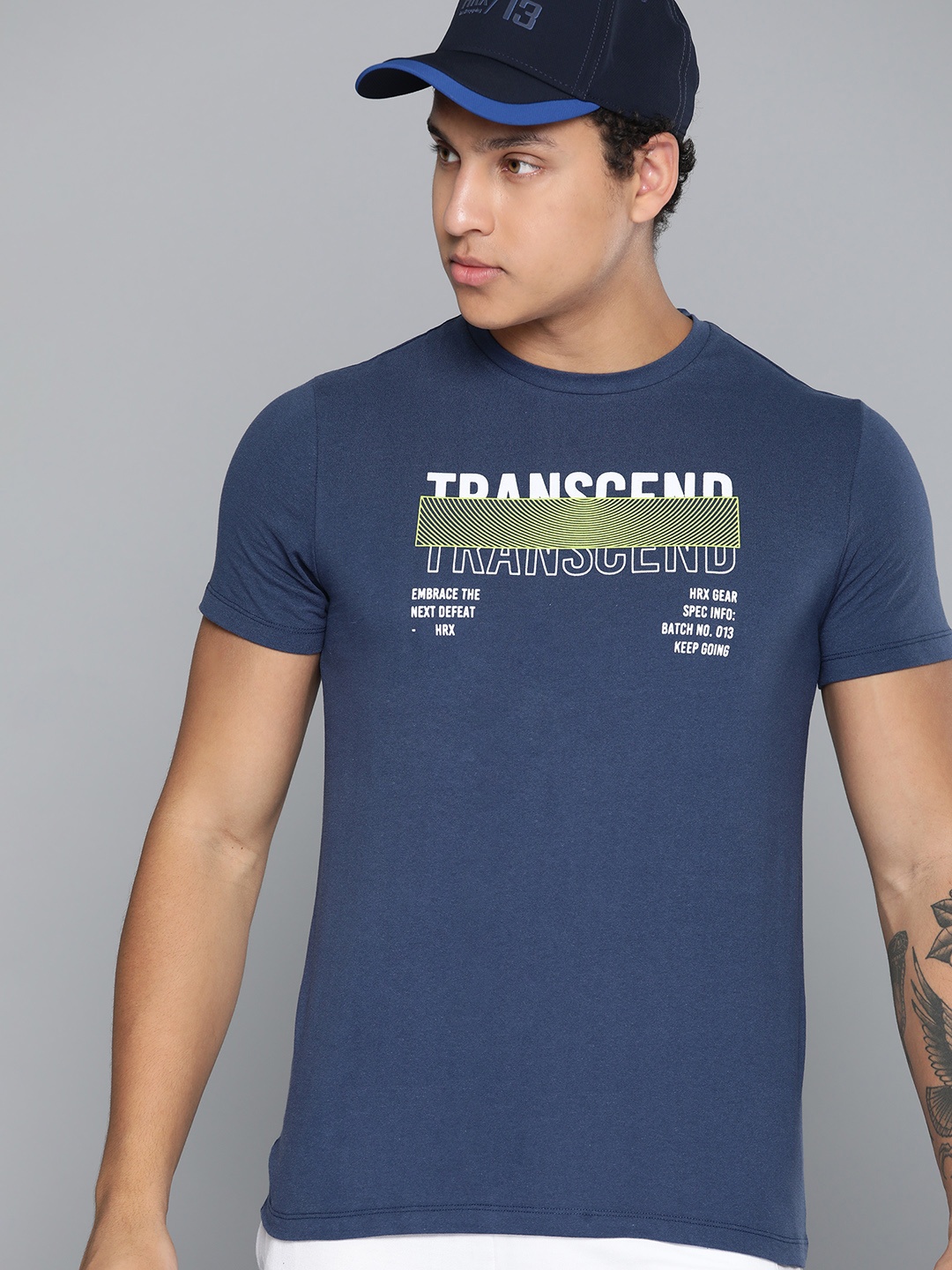 

HRX by Hrithik Roshan Men Typography Printed T-shirt, Teal