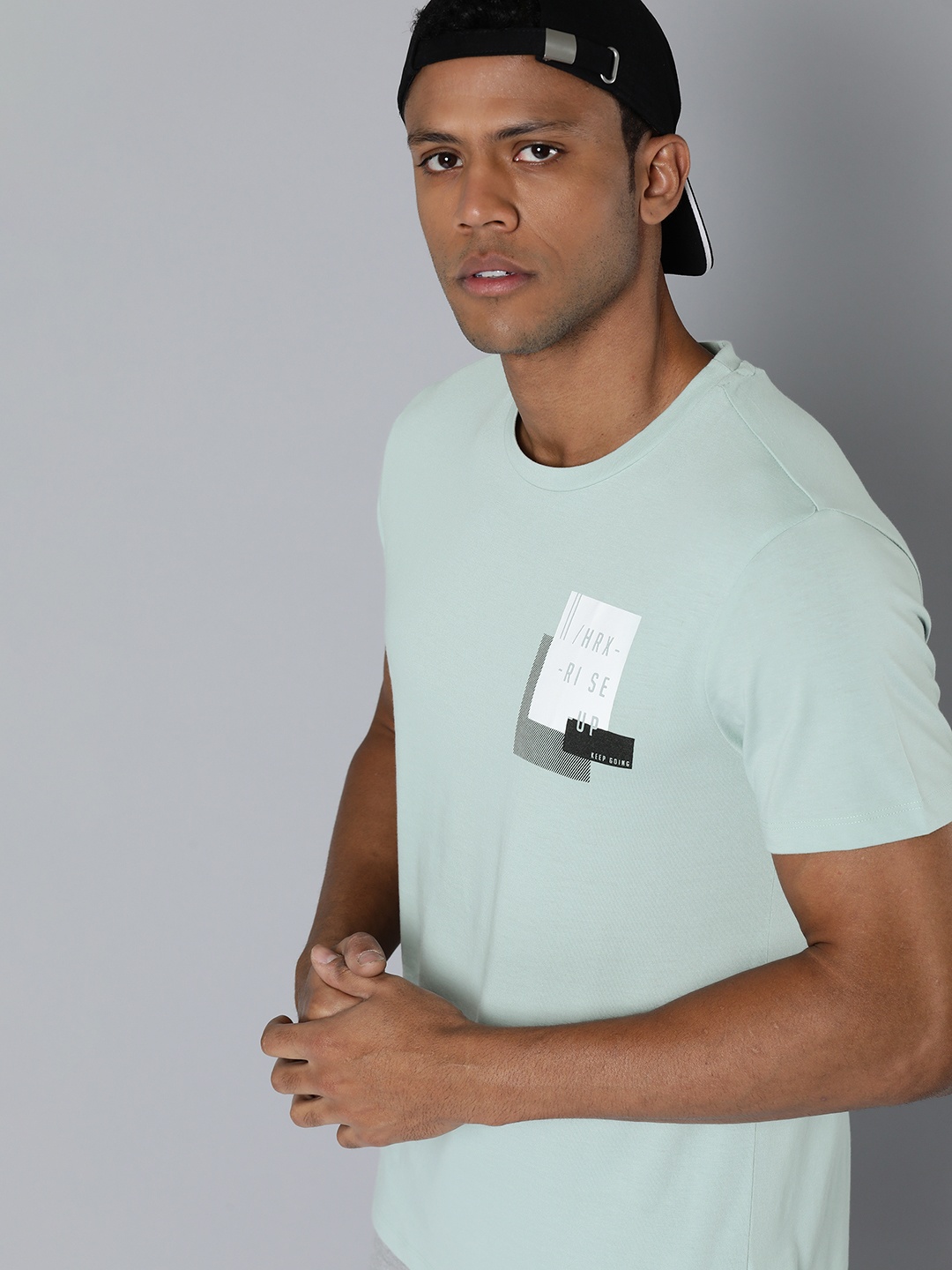 

HRX by Hrithik Roshan Regular Fit Casual T-shirt, Blue