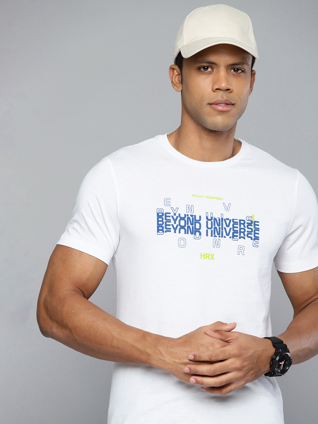 

HRX by Hrithik Roshan Men Brand Logo Printed T-shirt, White