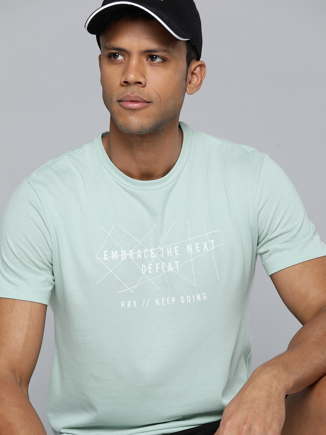 

HRX by Hrithik Roshan Typography Printed Casual T-shirt, Blue