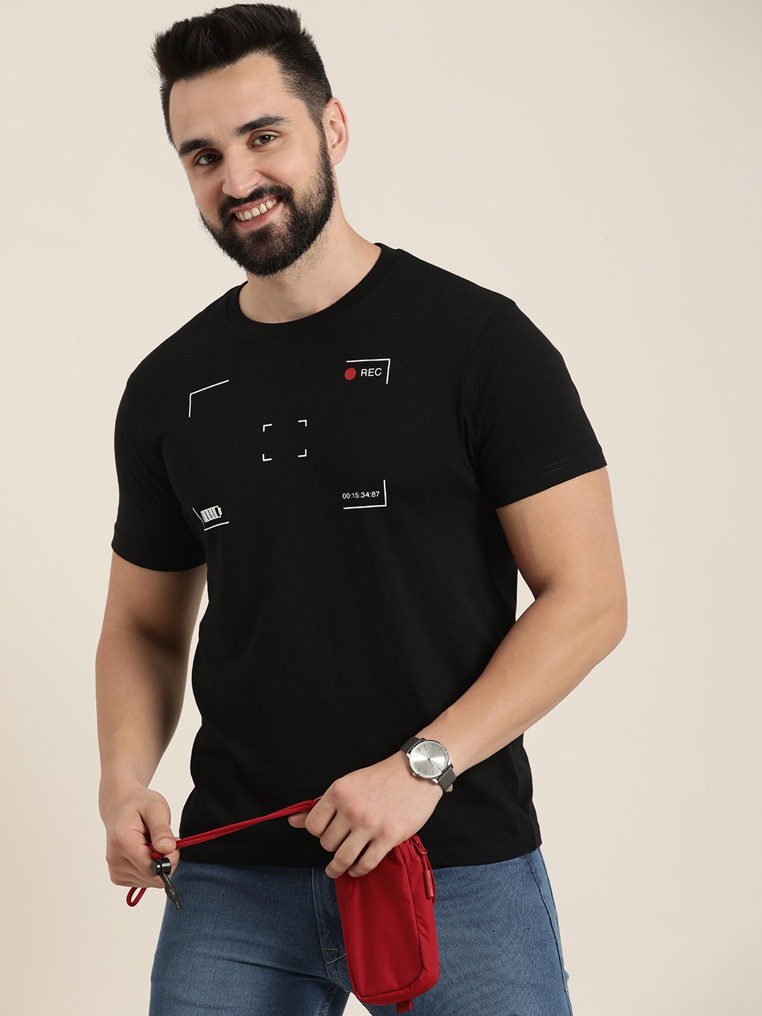 

HERE&NOW Printed T-shirt, Black