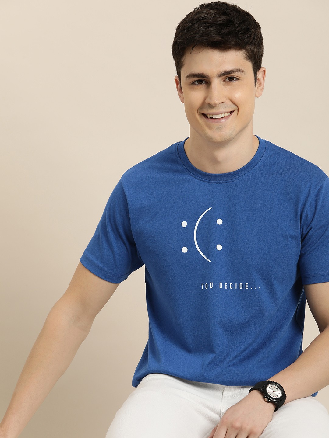 

HERE&NOW Graphic Printed T-shirt, Blue