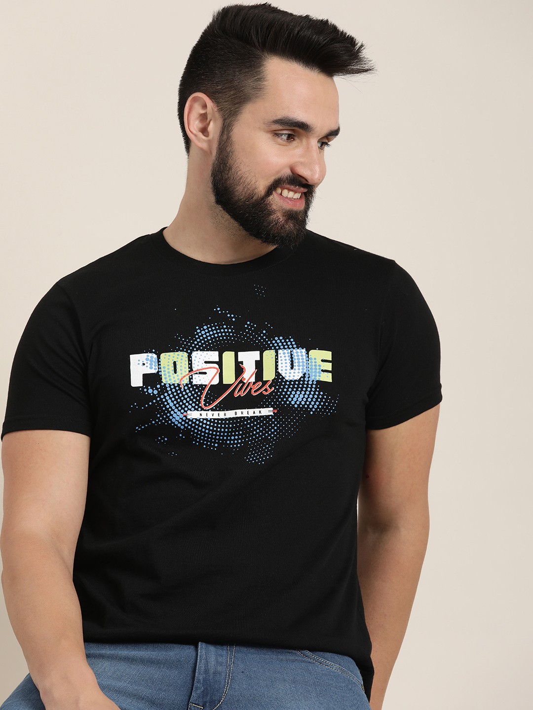 

HERE&NOW Graphic Printed T-shirt, Black