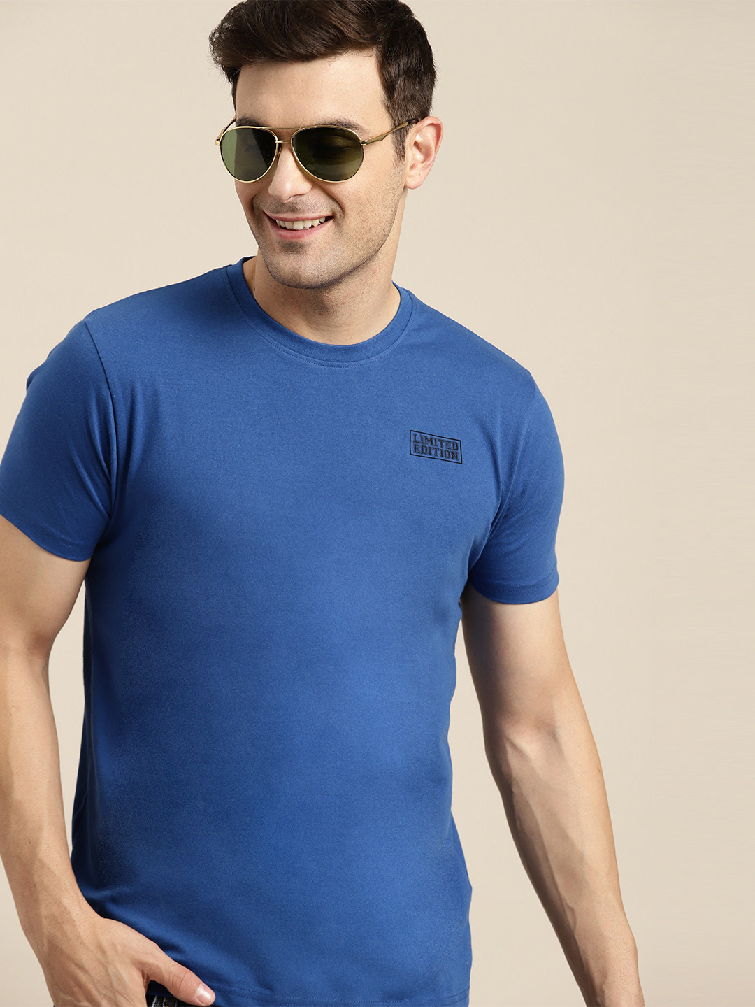 

HERE&NOW Regular Fit Casual T-shirt, Blue