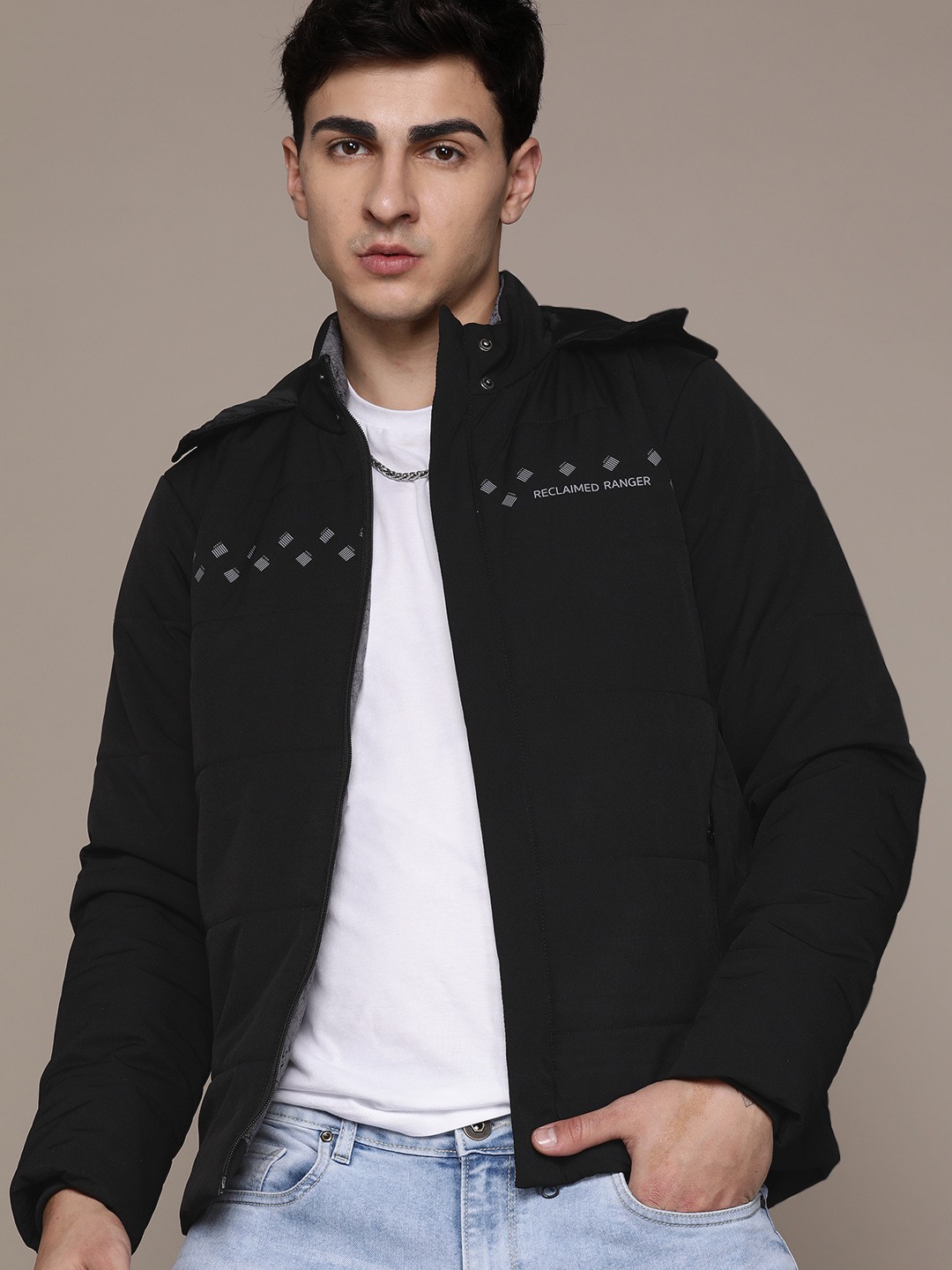 

The Roadster Lifestyle Co. Hooded Padded Jacket, Black