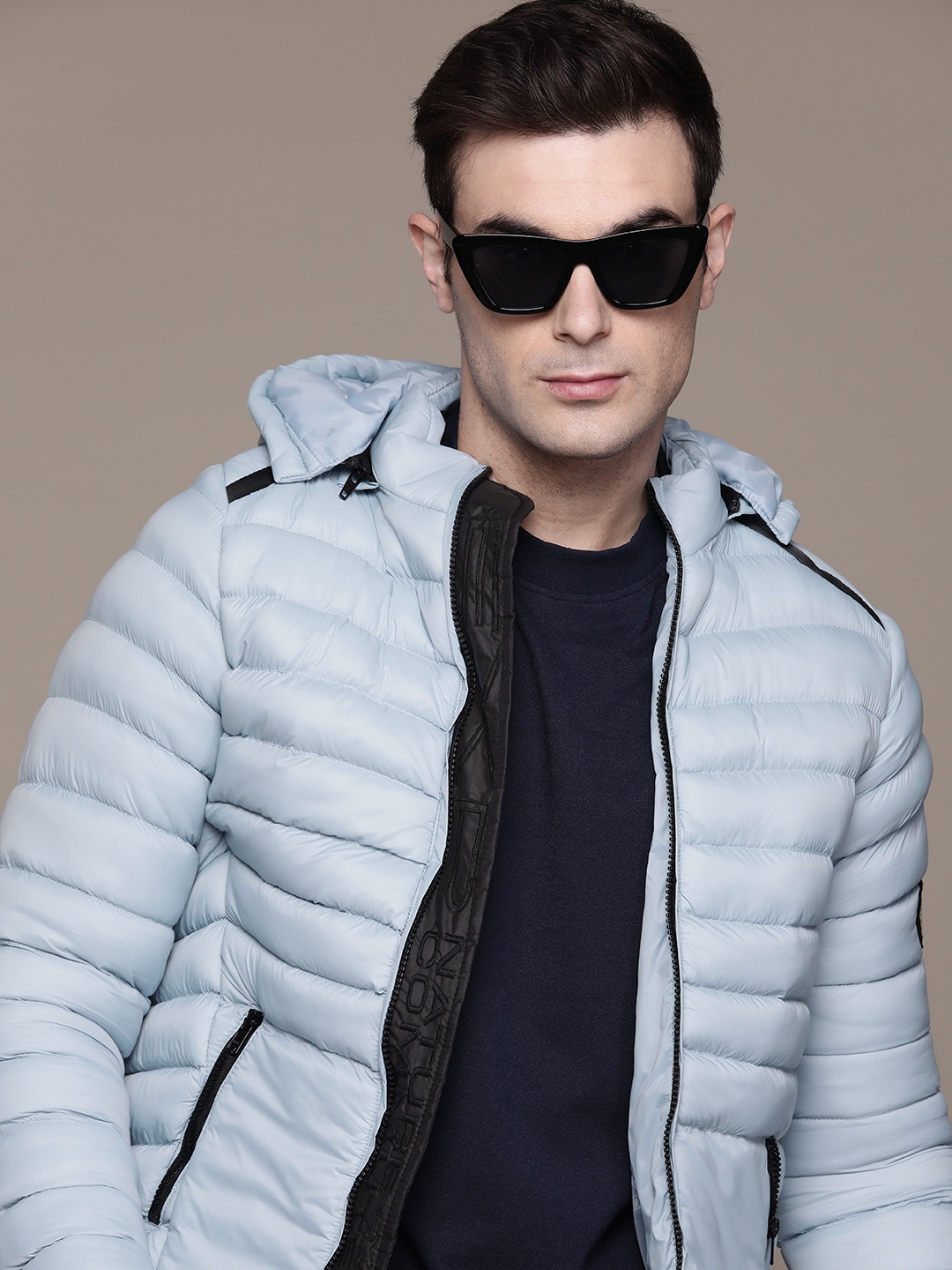 

The Roadster Lifestyle Co. Detachable Hood Puffer Jacket, Blue