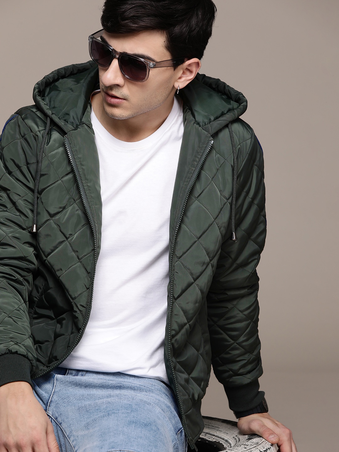 

The Roadster Lifestyle Co. Hooded Quilted Jacket, Green
