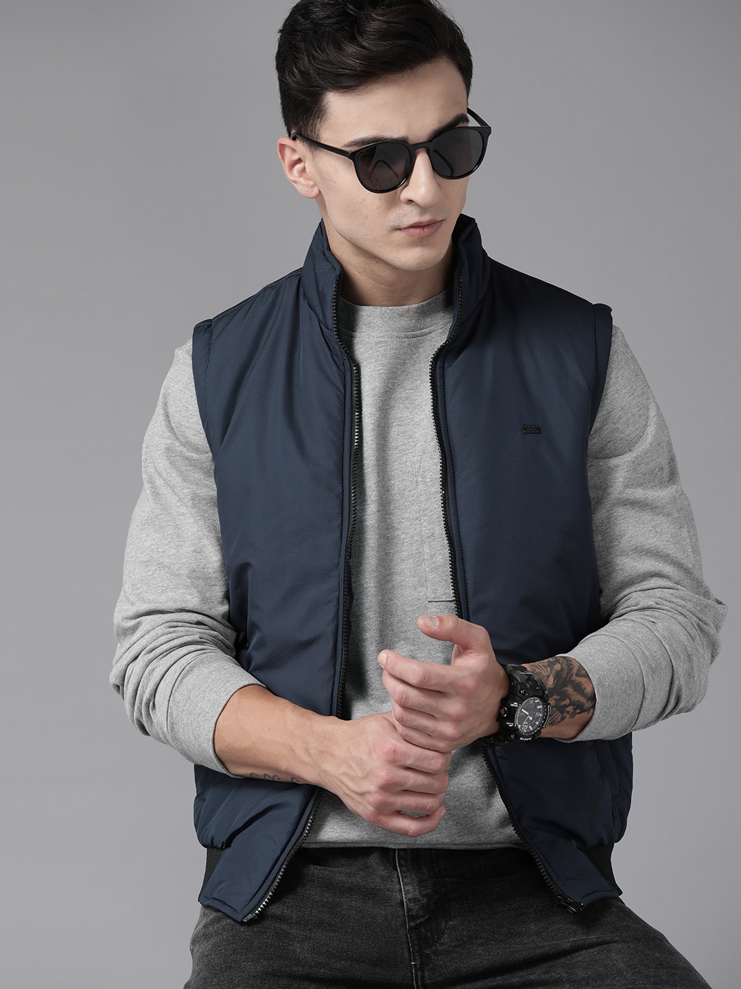 

The Roadster Lifestyle Co. Sleeveless Padded Jacket, Blue