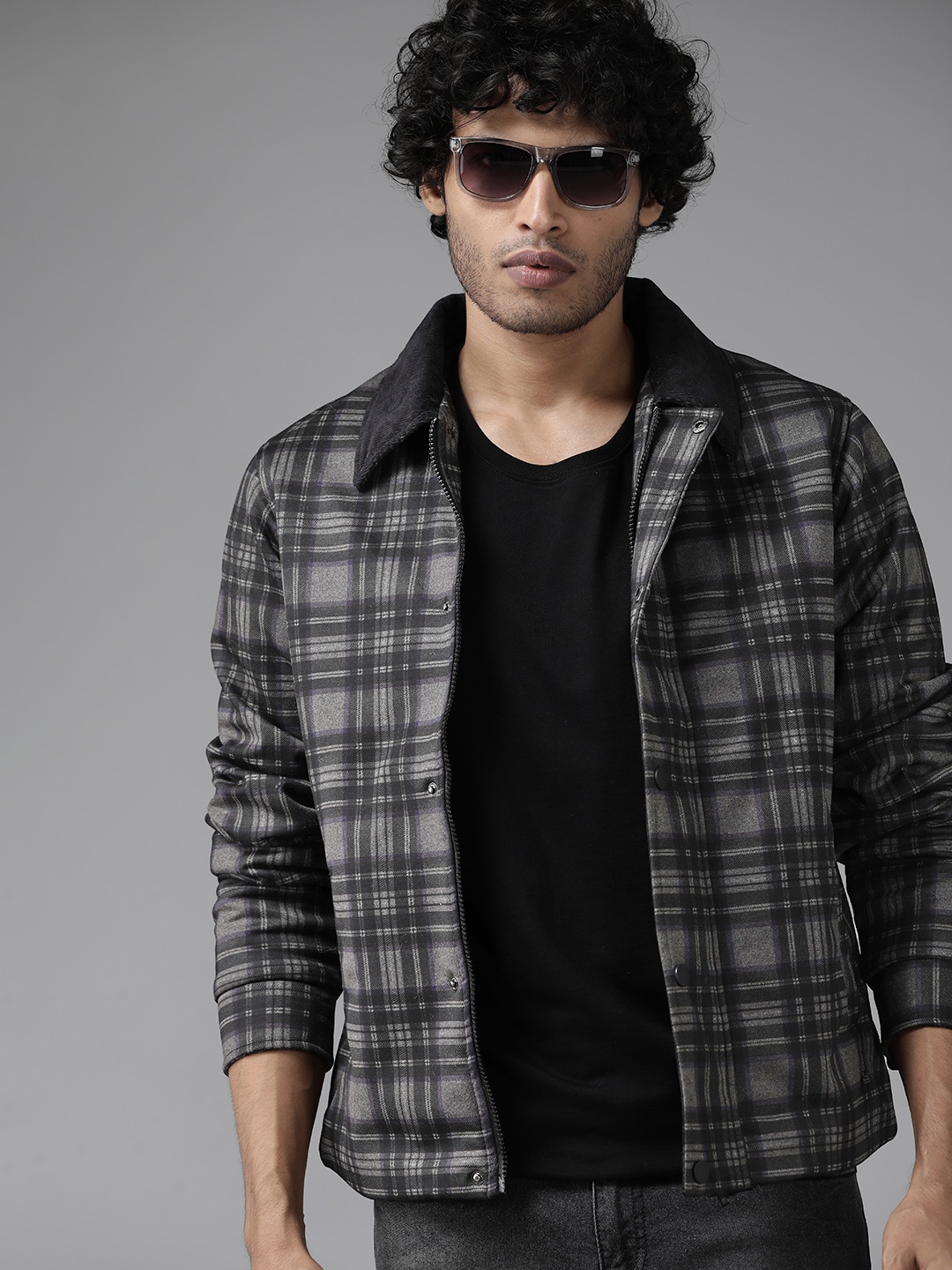 

The Roadster Lifestyle Co. Tartan Checks Tailored Jacket, Grey