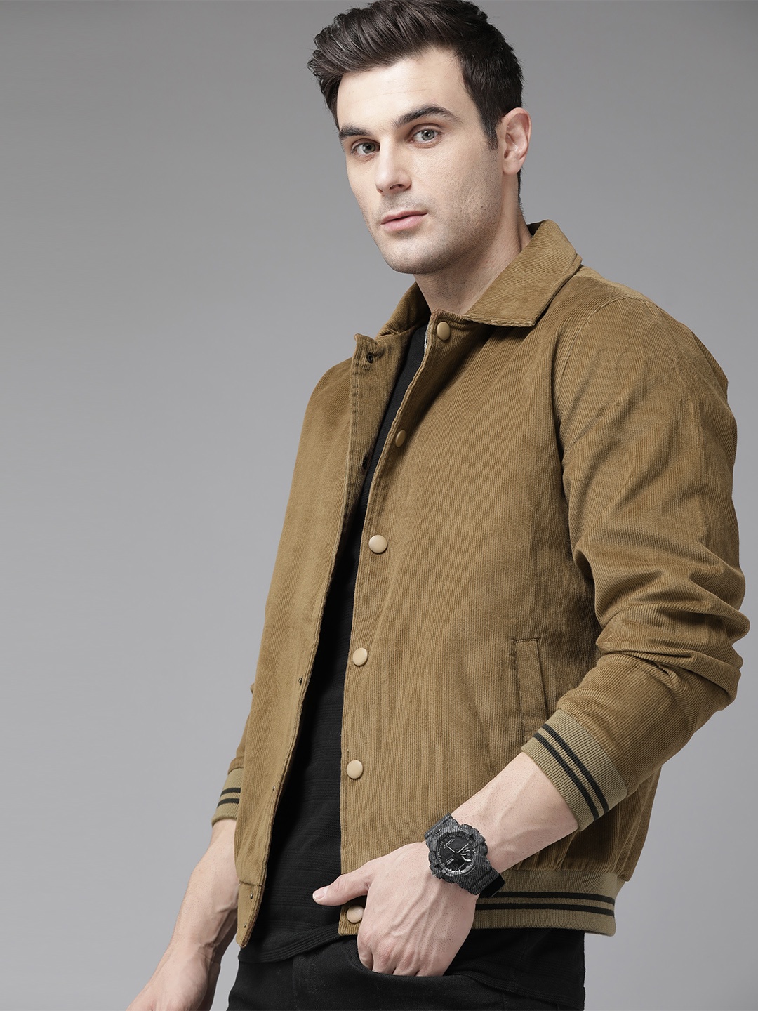 

The Roadster Lifestyle Co. Corduroy Finish Tailored Jacket, Khaki