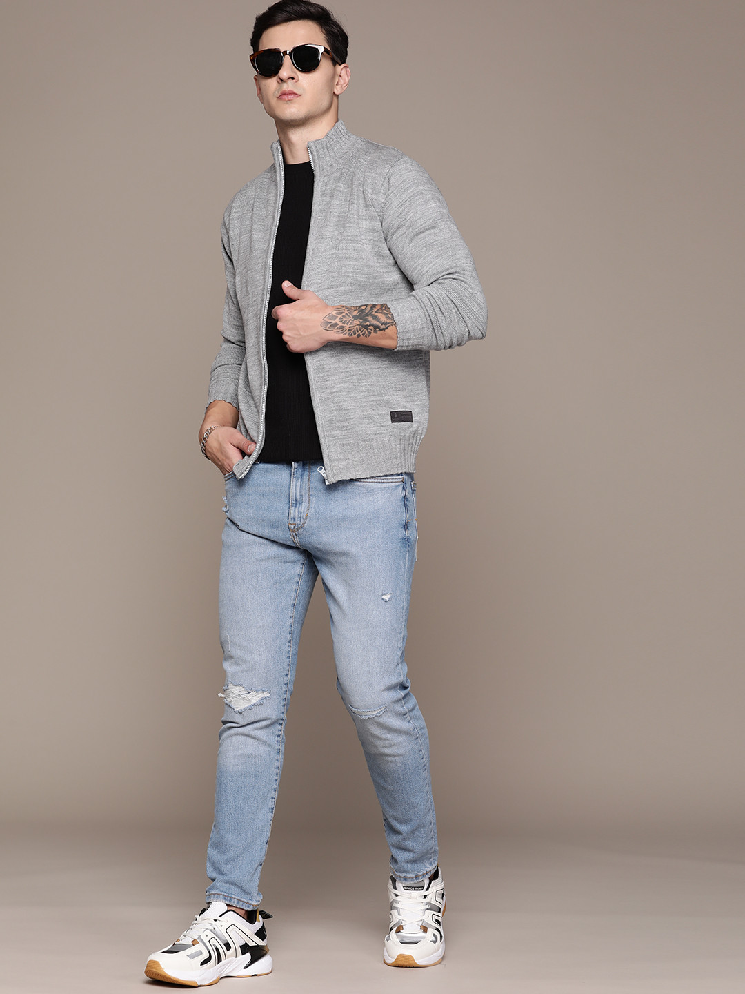 

The Roadster Lifestyle Co. Acrylic Cardigan, Grey
