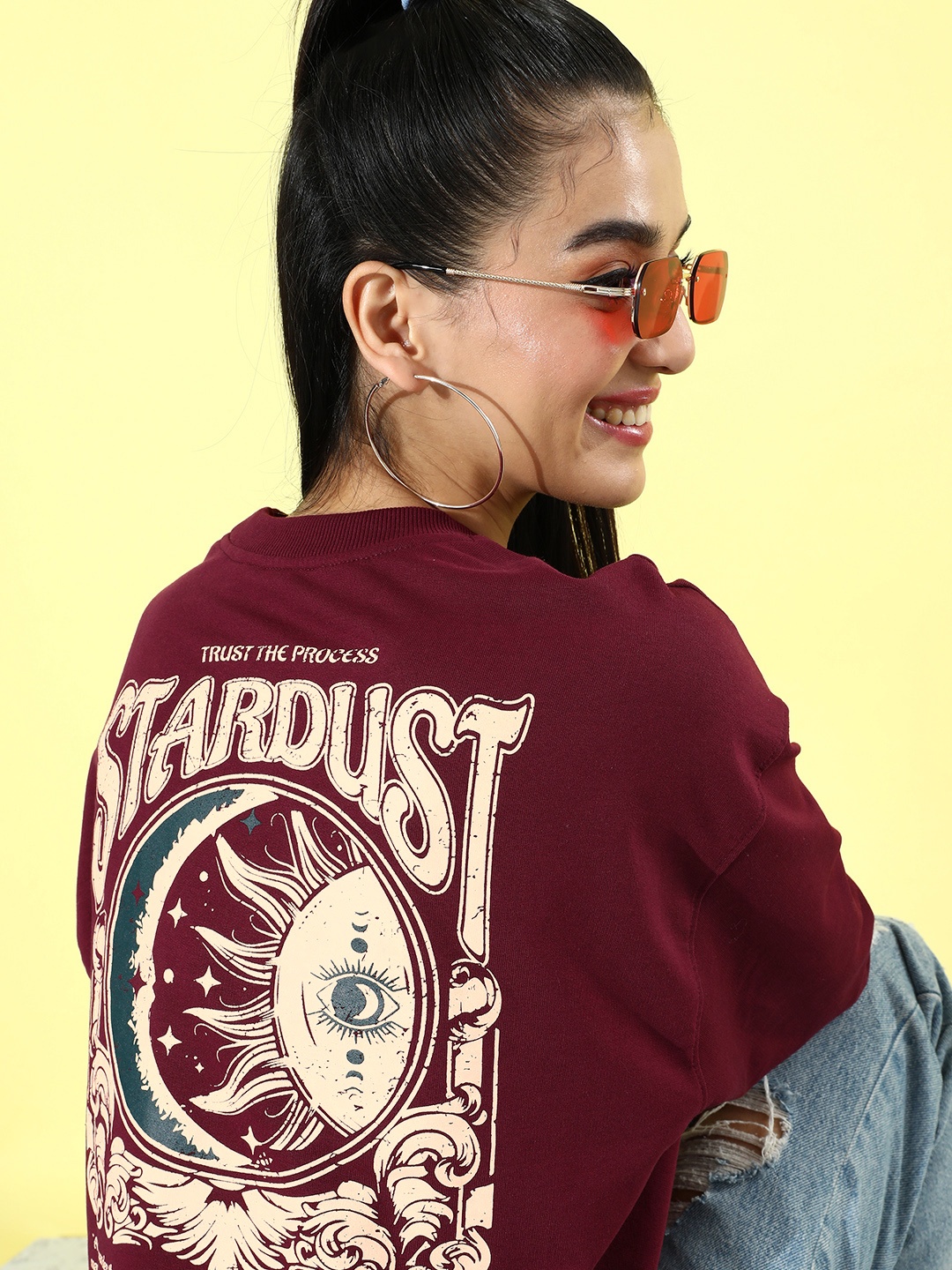 

The Roadster Life Co. Graphic Printed Sweatshirt, Maroon