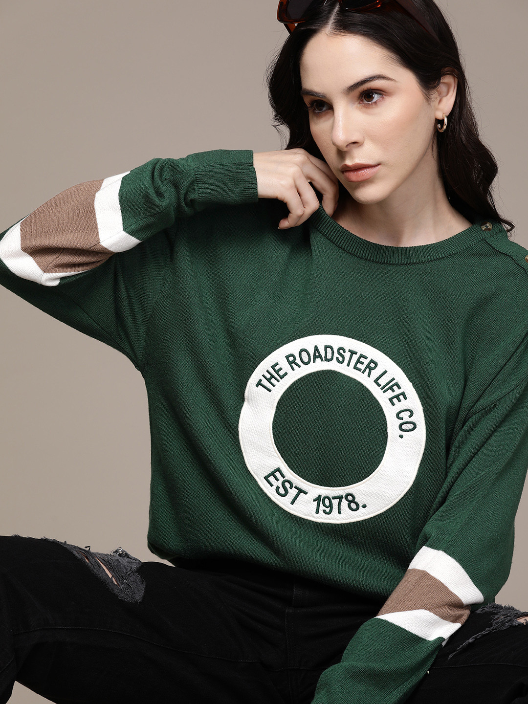 

The Roadster Lifestyle Co. Typography Pullover, Green