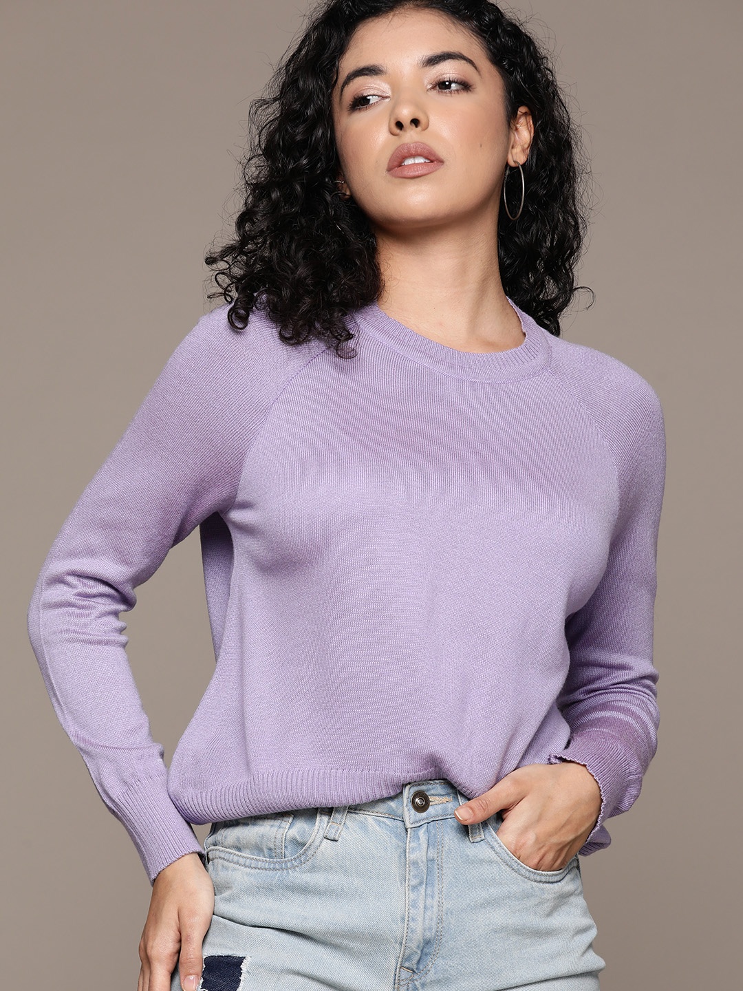 

The Roadster Lifestyle Co. Solid Acrylic Pullover, Lavender