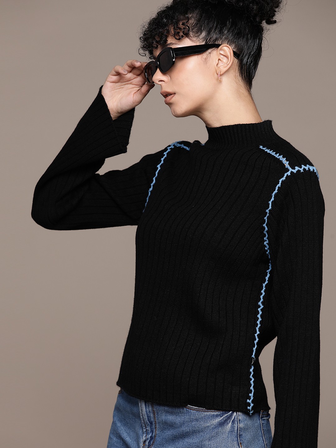 

The Roadster Lifestyle Co. Ribbed Pullover, Black